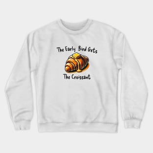 Croissant Butter Art Yummy Kawaii Vintage Coffee Crewneck Sweatshirt